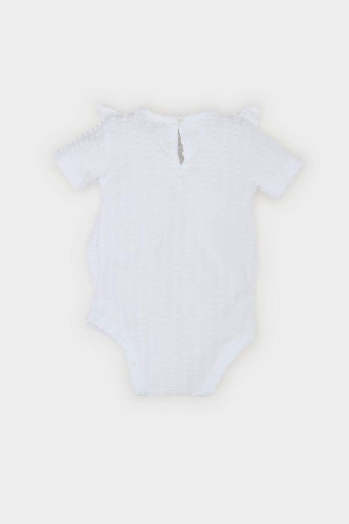 Defacto Bisiklet Yaka Kısa Kollu Çıtçıtlı Body Kız Bebek Yenidoğan C8811A525SM fotoğrafı 4 (önizleme)