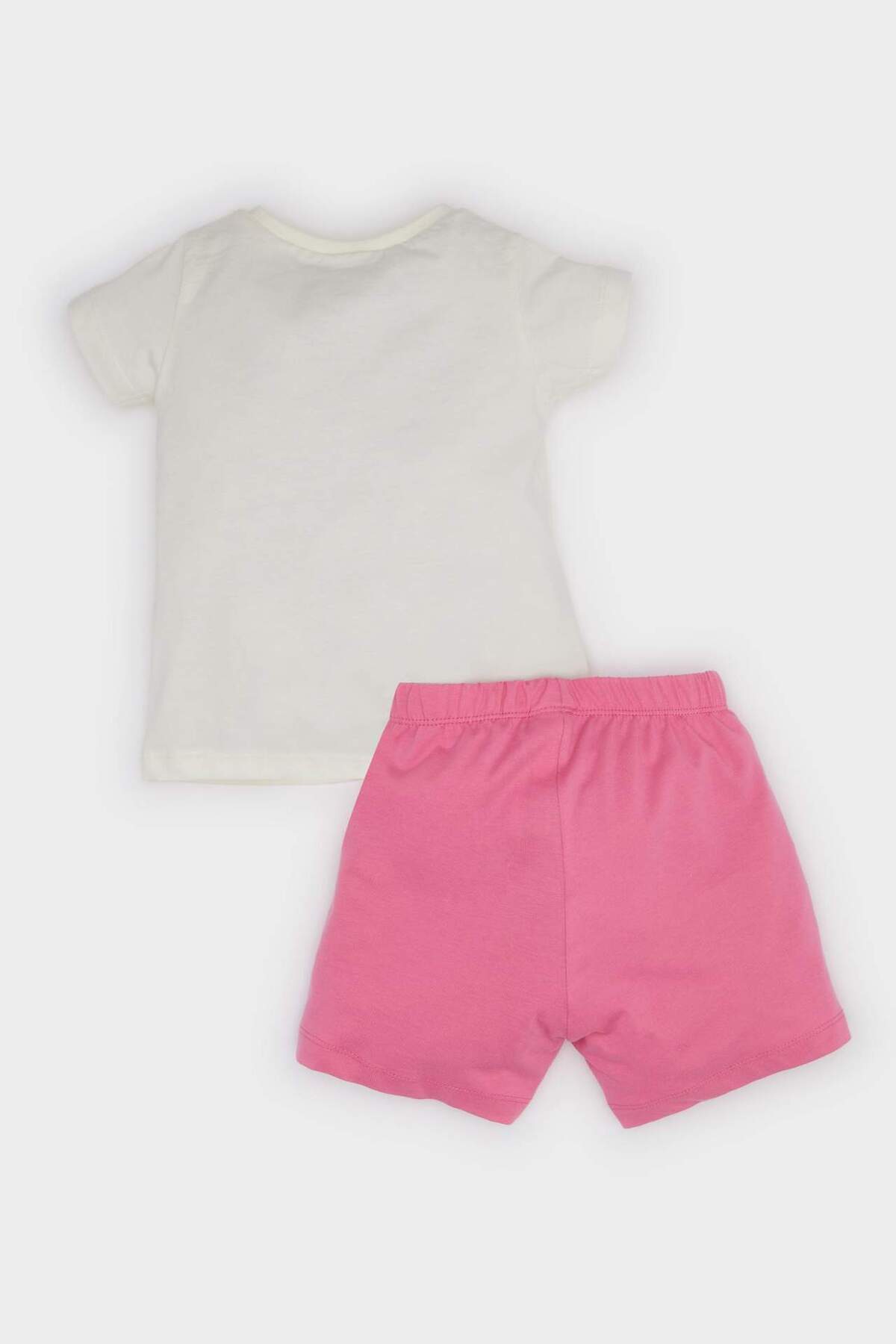 Defacto %100 Pamuklu Meyve Desenli Beli Lastikli 4'lü Pijama Takımı Kız Bebek E1551A525HS fotoğrafı 5 (önizleme)