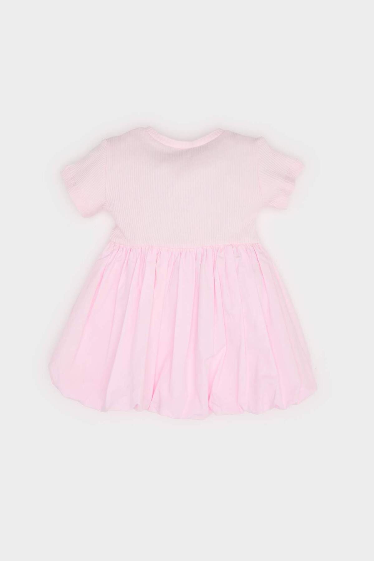 Defacto Kısa Kollu Fitilli Kaşkorse Yazlık Elbise Kız Bebek F0158A525SM fotoğrafı 4 (önizleme)