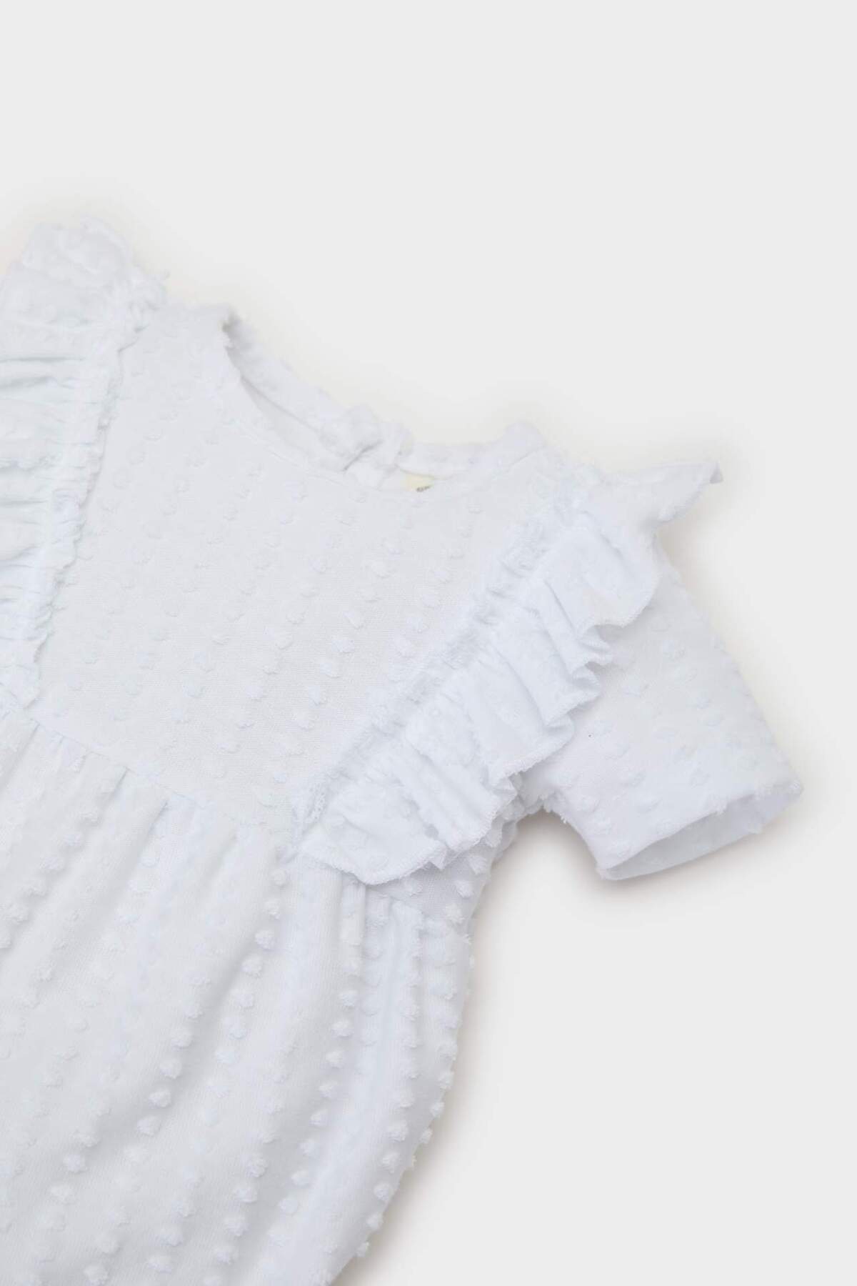 Defacto Bisiklet Yaka Kısa Kollu Çıtçıtlı Body Kız Bebek Yenidoğan C8811A525SM fotoğrafı 2 (önizleme)