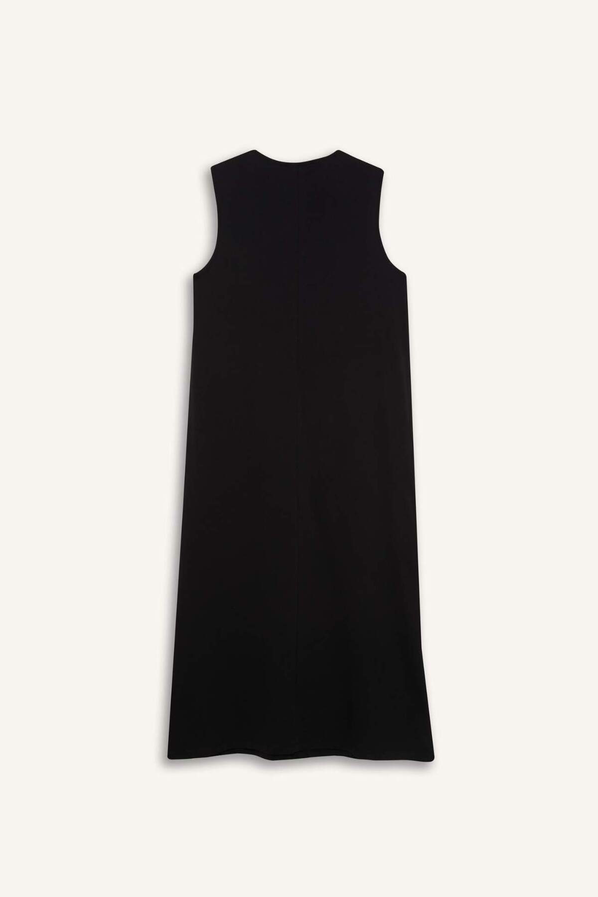 Defacto  %100 Pamuk Regular Fıt Basıc Penye Kolsuz Midi Elbise C9686AX25SM - Görsel 8