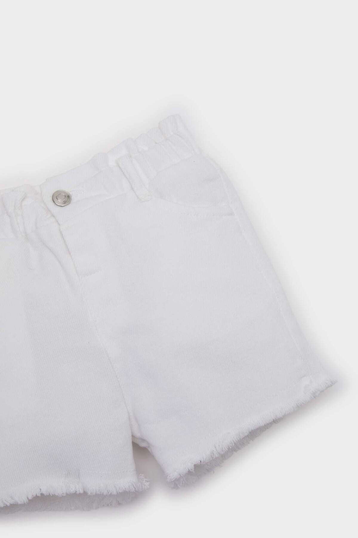 Defacto Paperbag Gabardin Şort Kız Bebek E4933A525SM fotoğrafı 2 (önizleme)