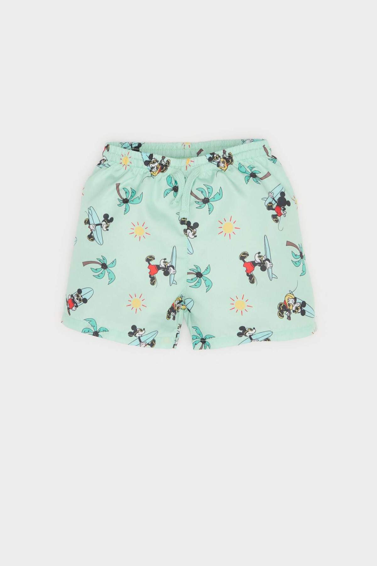Defacto 2'li Takım Disney Mickey & Minnie Kısa Kollu Tişört Beli Lastikli Şort Erkek Bebek E3522A525SM fotoğrafı 3 (önizleme)