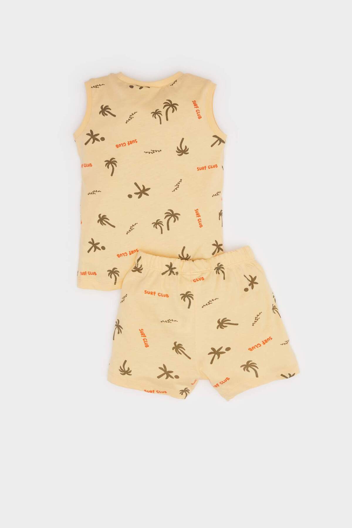 Defacto 2'li Takım Palmiye Desenli Atlet Beli Lastikli Şort Erkek Bebek E8738A525SM fotoğrafı 4 (önizleme)