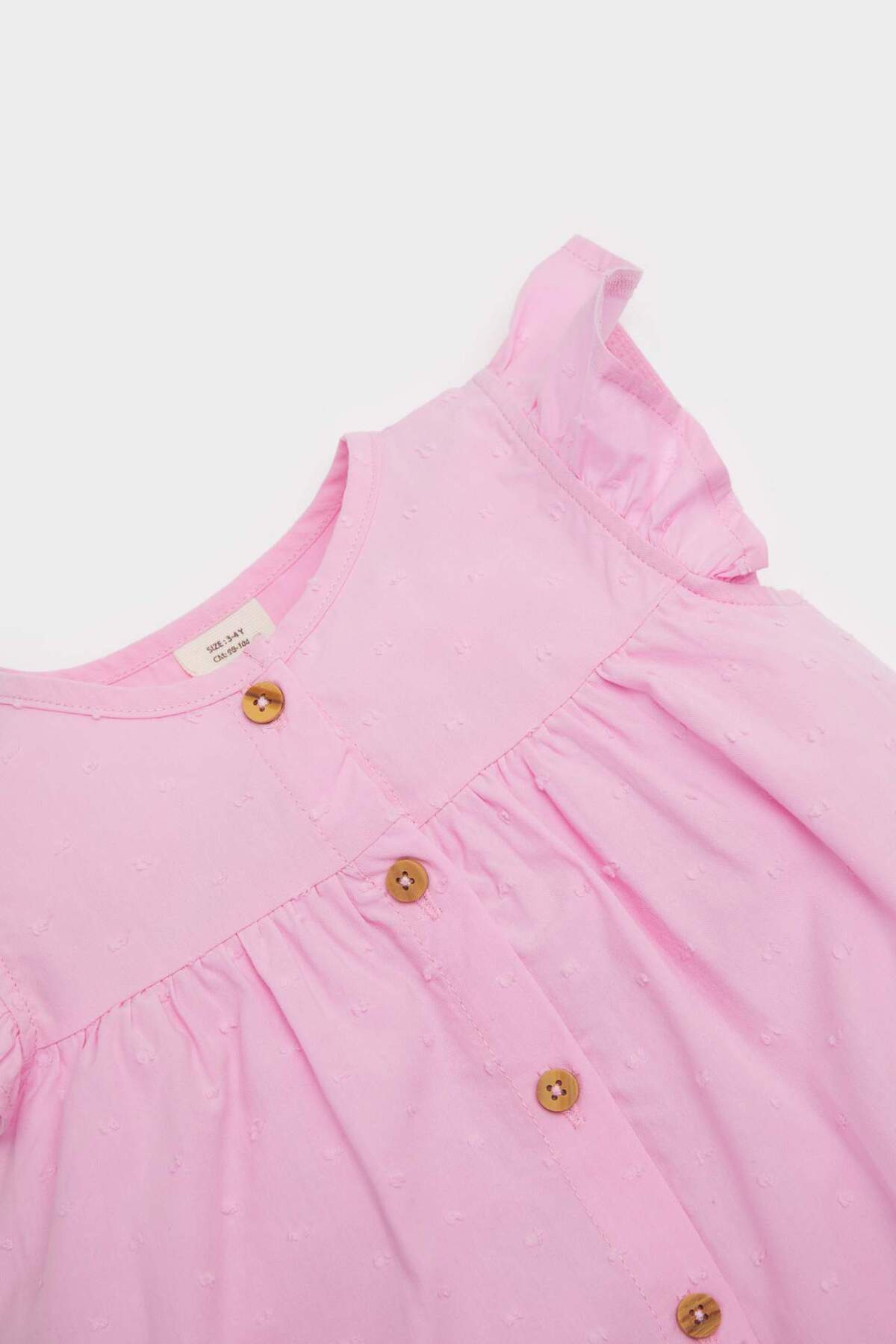 Defacto Bisiklet Yaka Kolsuz Yazlık Elbise Kız Bebek E7882A525SM fotoğrafı 2 (önizleme)