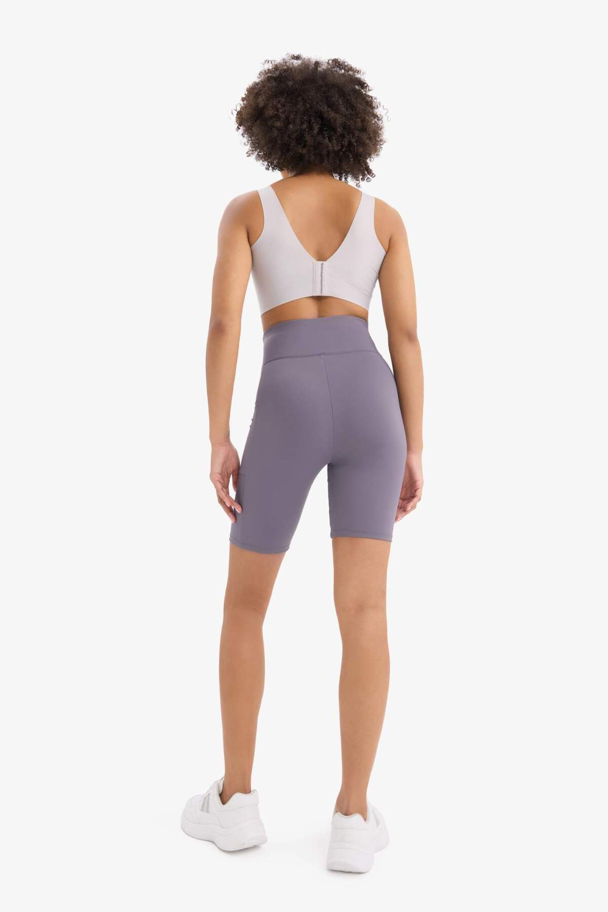 Defacto  Toparlayıcı Yüksek Bel Biker Sporcu Tayt E6323AX25SM - Görsel 8