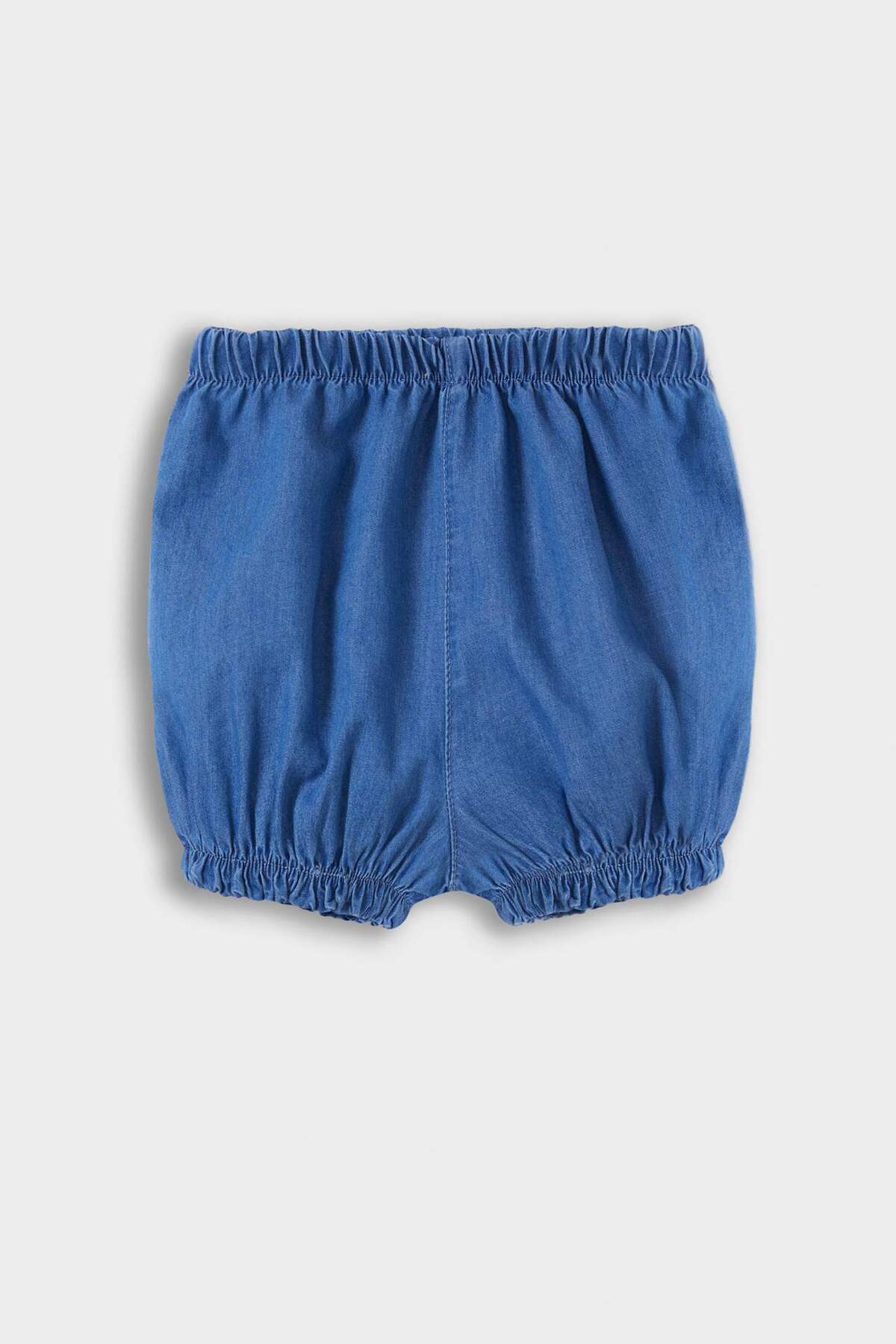 Defacto 3'lü Takım Meyve Desenli Kısa Kollu Tişört Yumuşak Jean Şort Saç Bandı Kız Bebek E8363A525SM fotoğrafı 2 (önizleme)