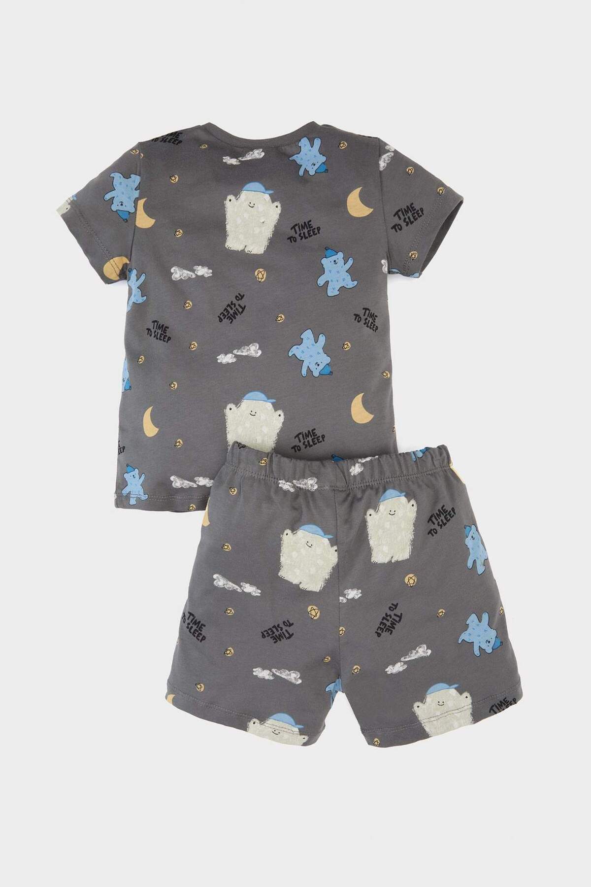 Defacto %100 Pamuklu Desenli Beli Lastikli Pijama Takımı Erkek Bebek E1180A525HS fotoğrafı 6 (önizleme)