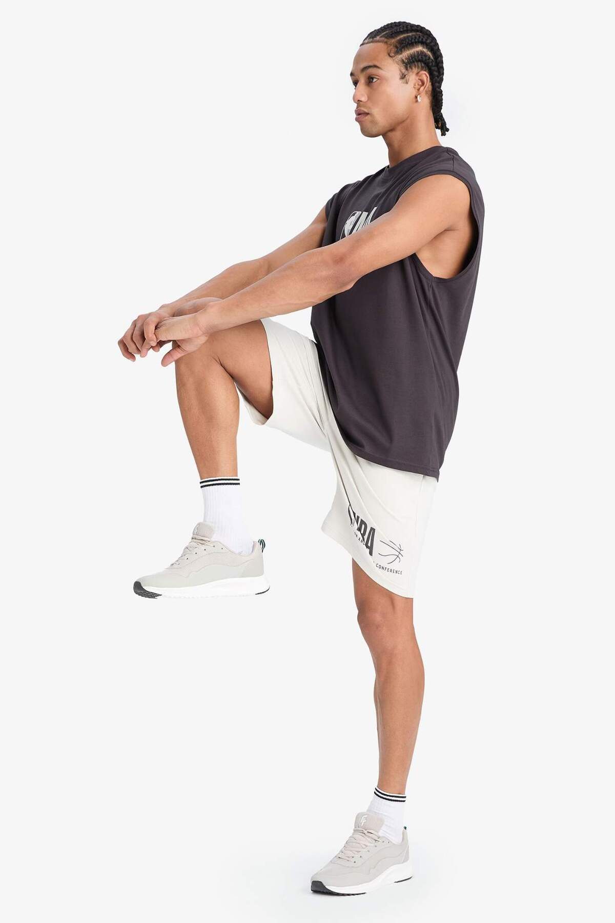 Defacto  NBA Wordmark Standart Fit Kısa Paça Şort E2187AX25SM - Görsel 2