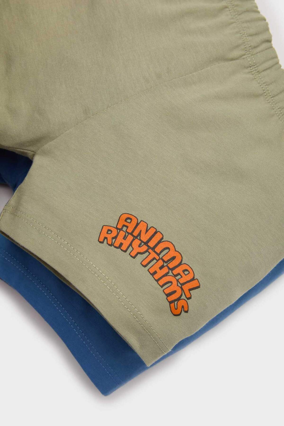 Defacto Beli Lastikli Baskılı 2'li Şort Erkek Bebek E6925A525SM fotoğrafı 3 (önizleme)