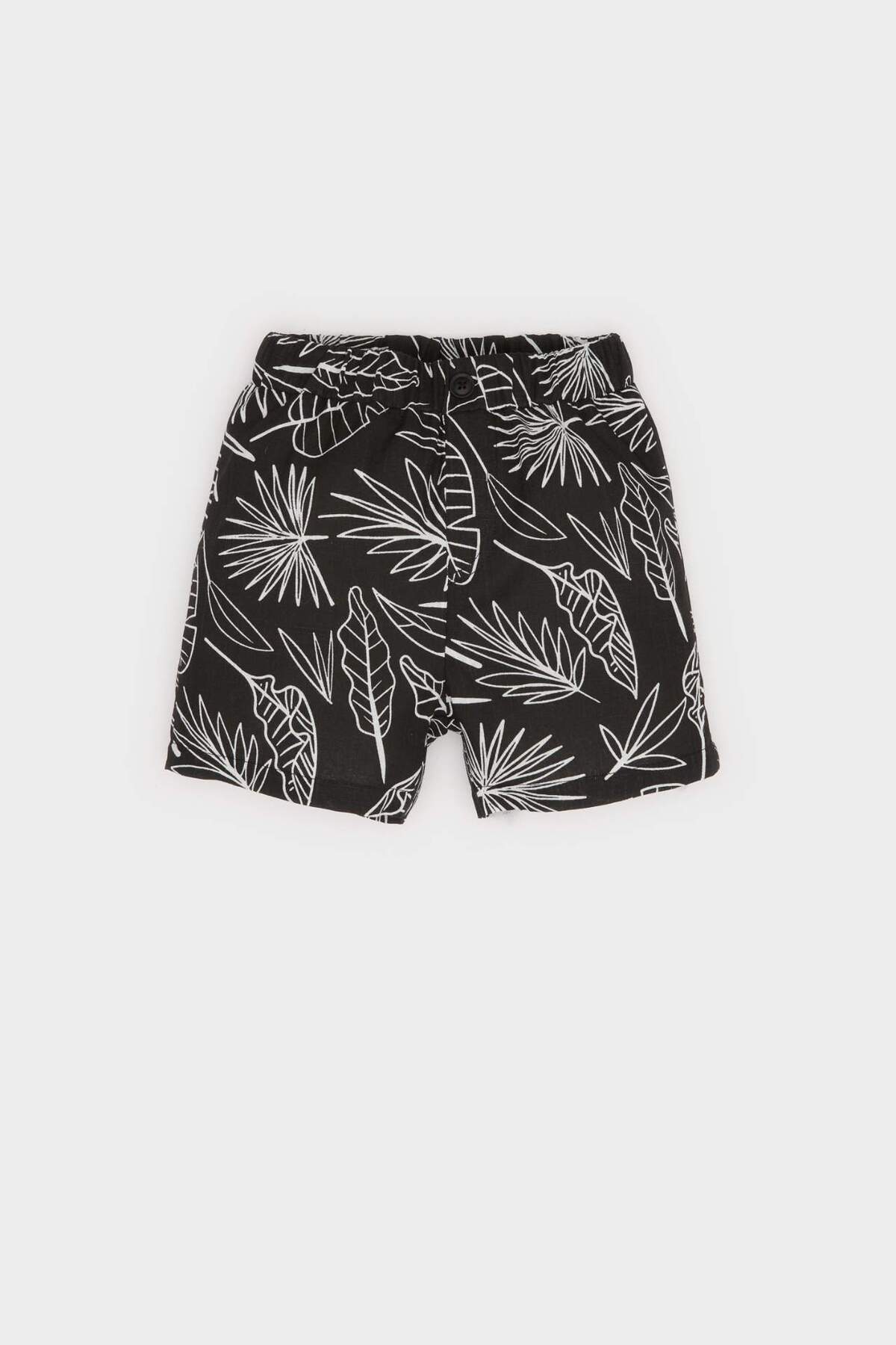 Defacto 2'li Takım Desenli Flamlı Poplin Kısa Kollu Gömlek Beli Lastikli Şort Erkek Bebek E8173A525SM fotoğrafı 2 (önizleme)