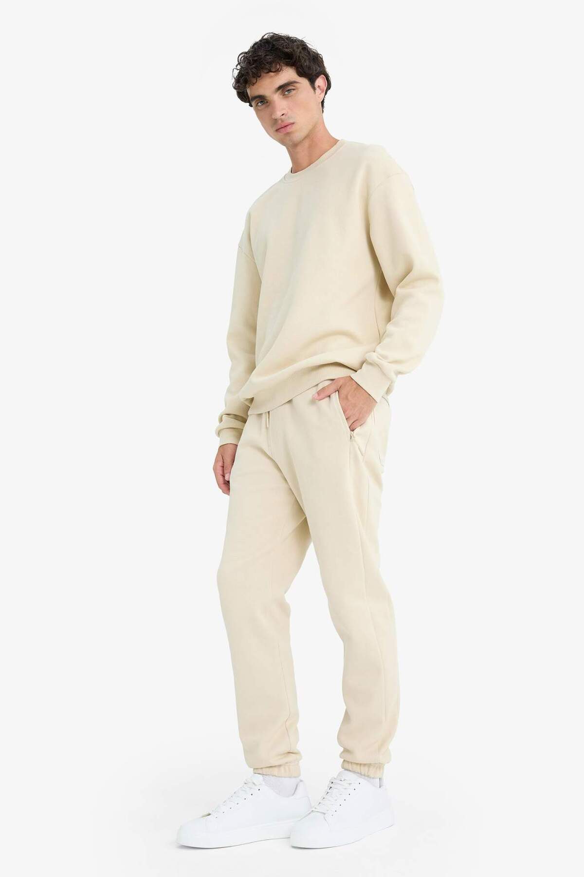 DeFacto Slim Fit Dar Kesim Fermuar Cepli Pike Eşofman Altı D5258AX25SP görsel 2