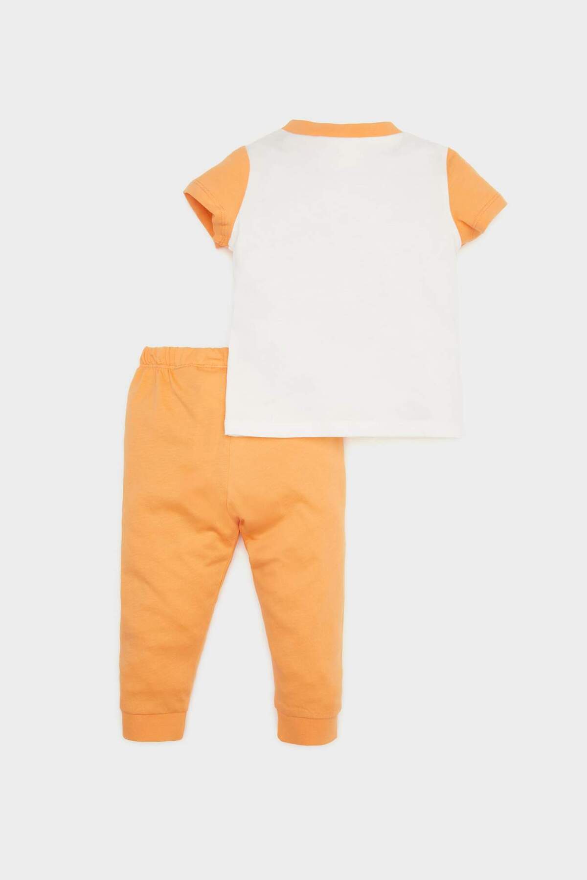 Defacto %100 Pamuklu Garfıeld Baskılı Penye Beli Lastikli Pijama Takımı Erkek Bebek E1176A525SM fotoğrafı 4 (önizleme)