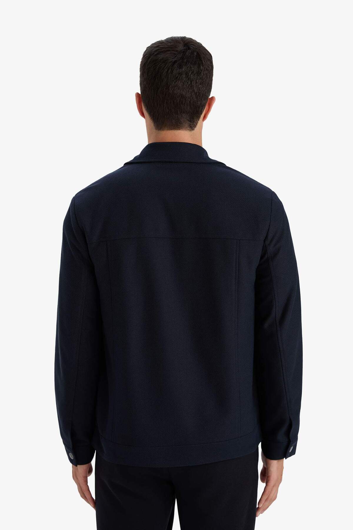 Defacto  Slim Fit Dar Kesim Astarlı Fermuarlı Cepli Mevsimlik Baharlık Mont D7533AX25SP - Görsel 7