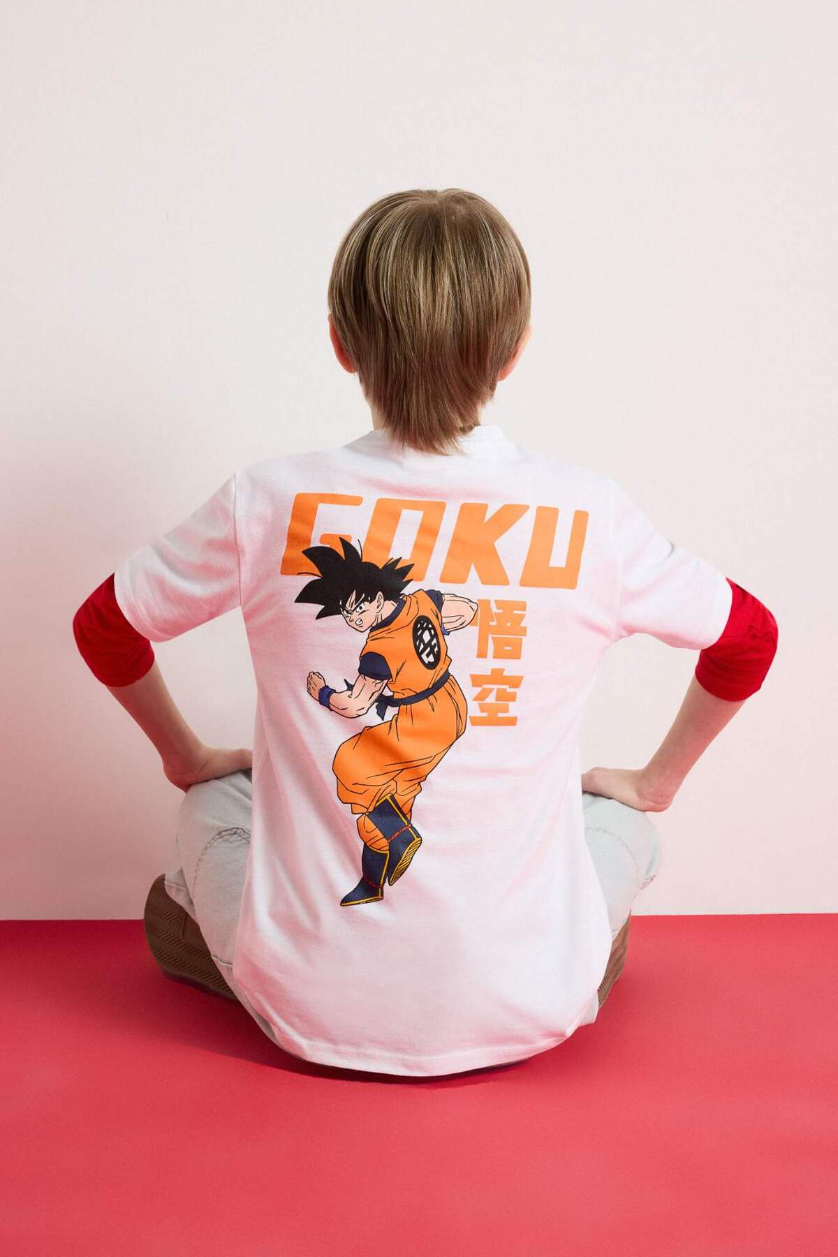 Dragon Ball Crew Neck Back Printed Short Sleeve T-Shirt Boys E3120A825SM