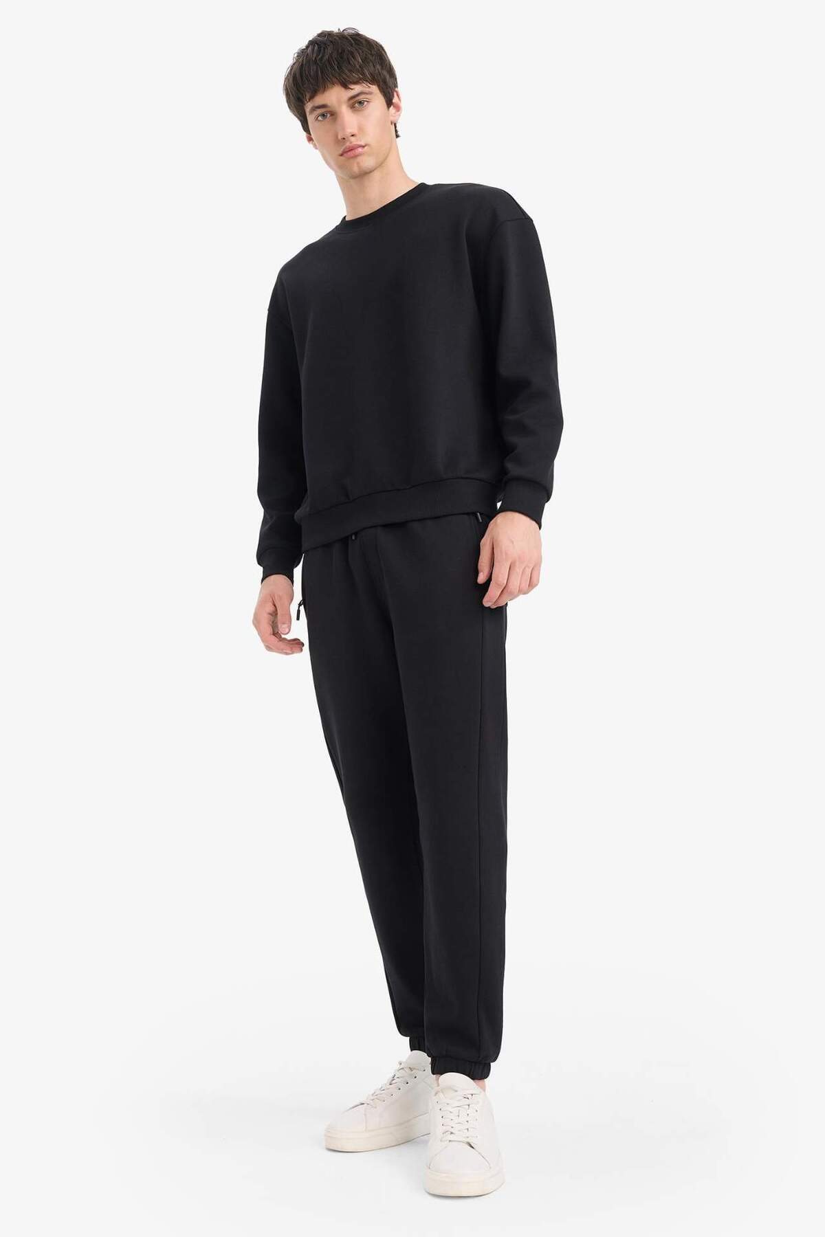 DeFacto Slim Fit Dar Kesim Fermuar Cepli Pike Eşofman Altı D5258AX25SP görsel 3