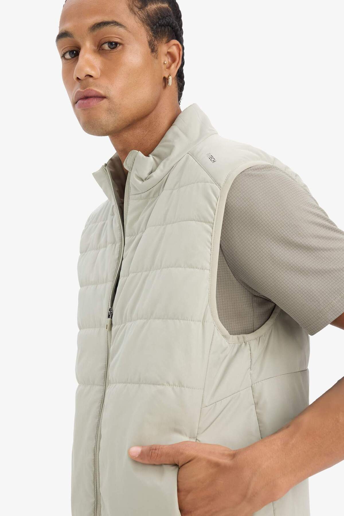 Defacto  Su İtici Rüzgar Geçirmez Regular Fit Fermuarlı Cepli Yelek D6177AX25SP - Görsel 6