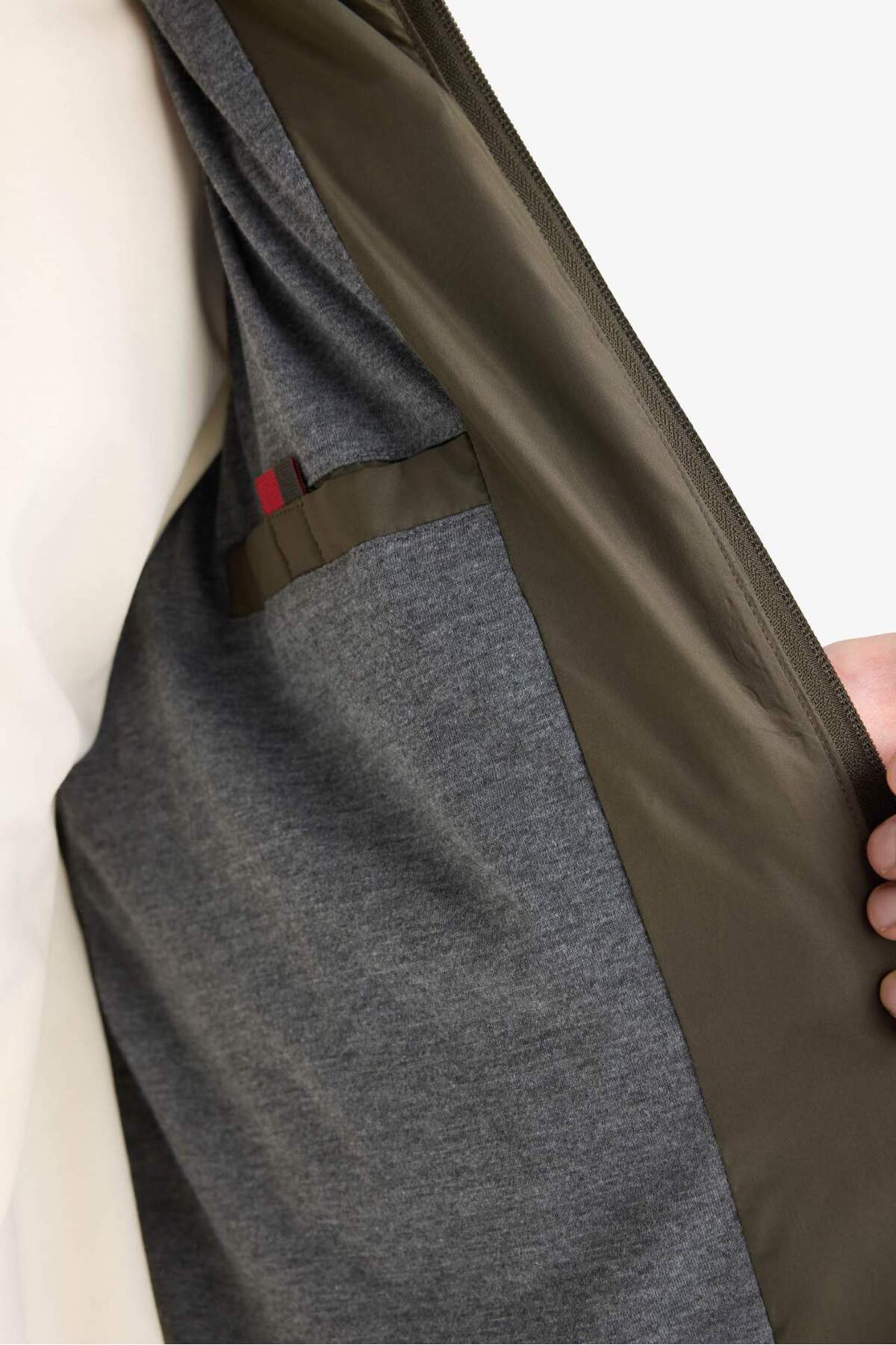 Defacto  Su İtici Regular Fit Dik Yaka Astarlı Gizli Kapüşonlu Fermuarlı Cepli Mevsimlik Baharlık Mont D7669A - Görsel 7