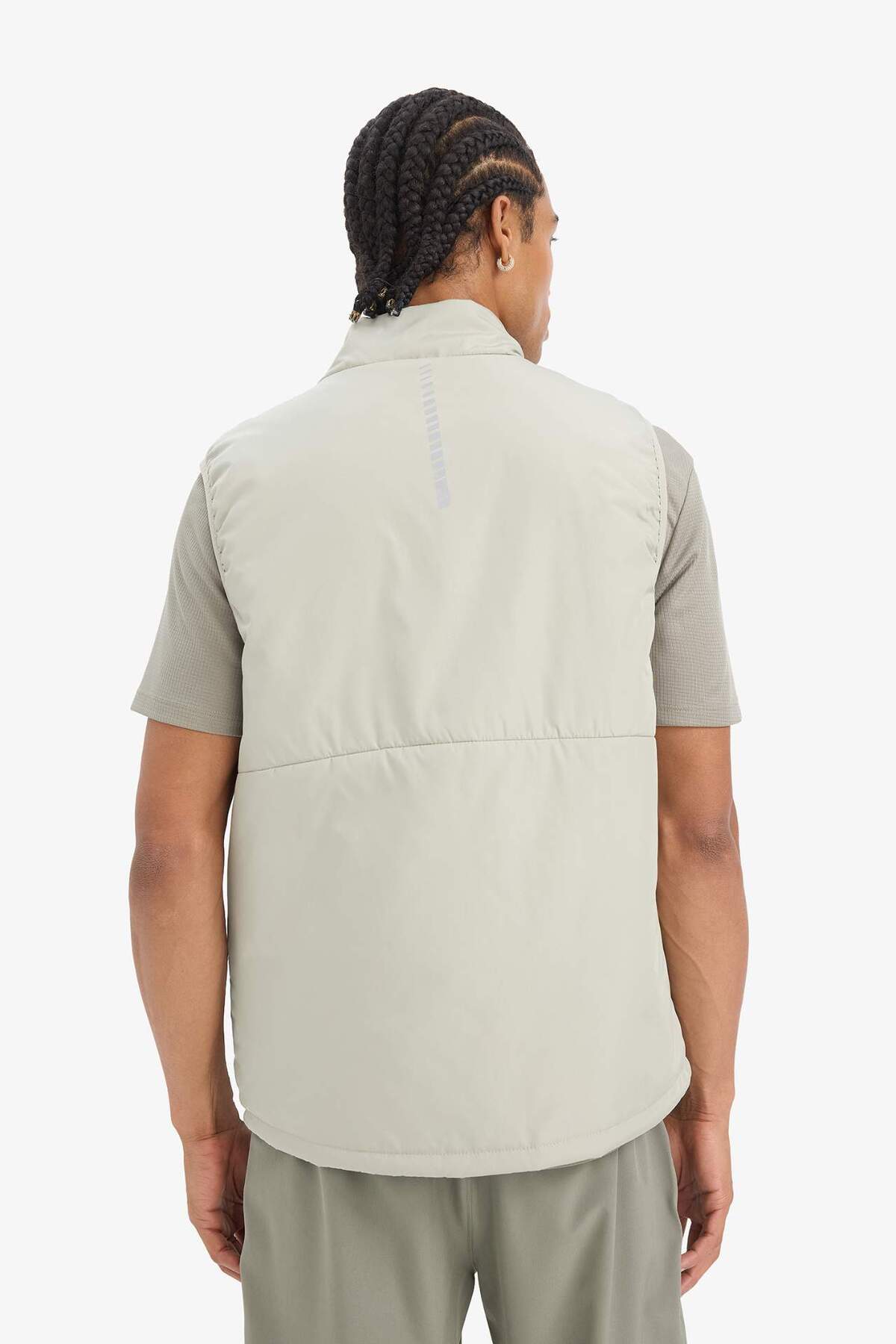 Defacto  Su İtici Rüzgar Geçirmez Regular Fit Fermuarlı Cepli Yelek D6177AX25SP - Görsel 8