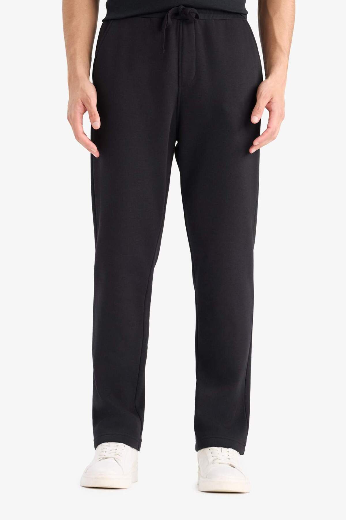 Defacto  Regular Fit Eşofman Altı İçi Polarlı Basic Düz Cepli Beli Bağcıklı Düz Paça D7836AX25SP - Görsel 6