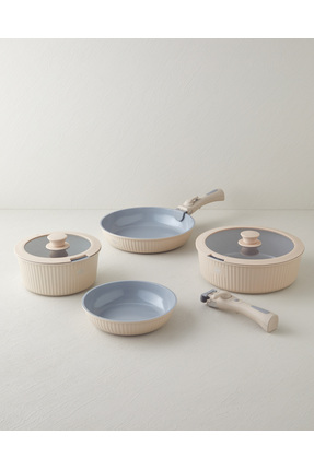 English Home ClickEase CeraWell 8 Parça Tencere Seti 20 – 20 – 26 – 26 cm Mocha