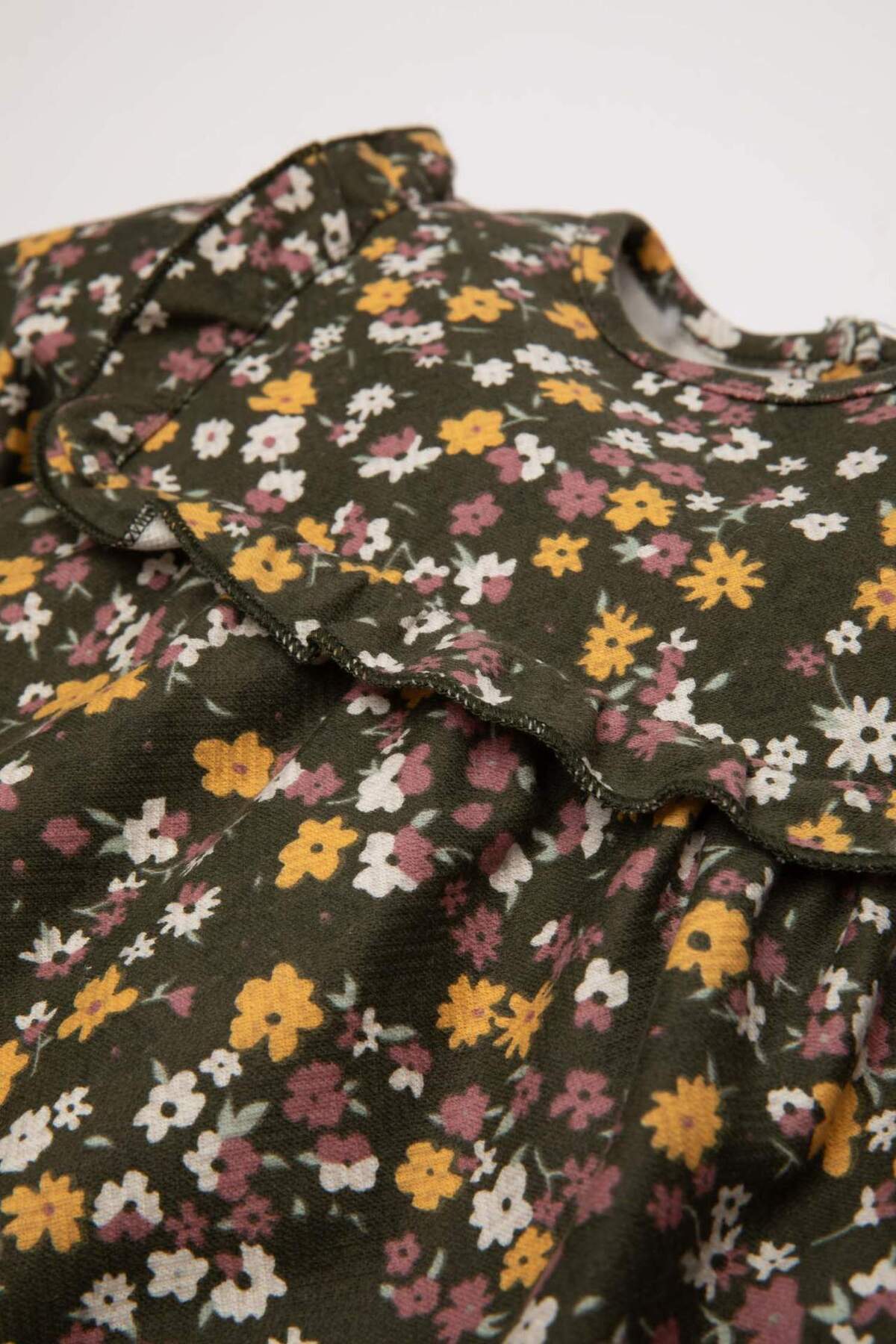 Defacto Desenli Uzun Kollu Elbise Kız Bebek D5634A524WN fotoğrafı 2 (önizleme)