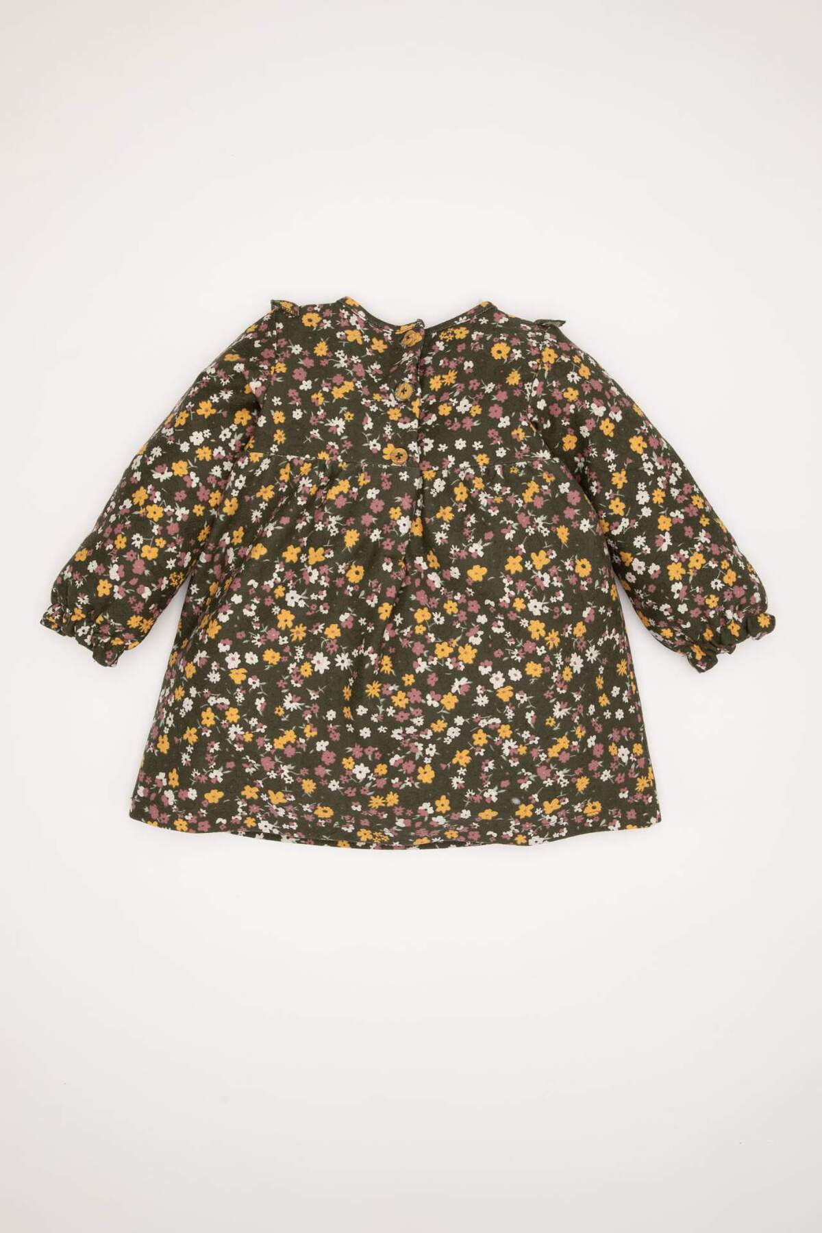 Defacto Desenli Uzun Kollu Elbise Kız Bebek D5634A524WN fotoğrafı 5 (önizleme)