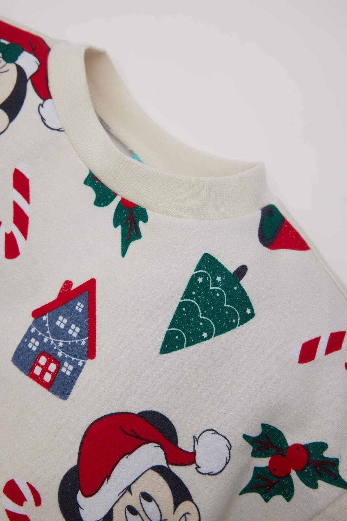 Defacto Yılbaşı Temalı 2li Takım Disney Mickey & Minnie Sweatshirt İspanyol Paça Alt Kız Bebek D6239A524WN fotoğrafı 3 (önizleme)