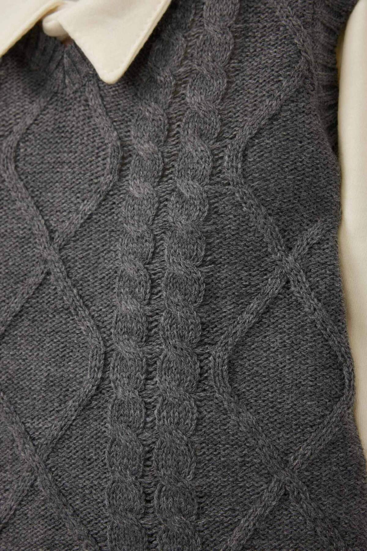 Defacto 3'lü Takım Triko Yelek Uzun Kollu Çıtçıtlı Body Pantolon Erkek Bebek C9597A524AU fotoğrafı 2 (önizleme)