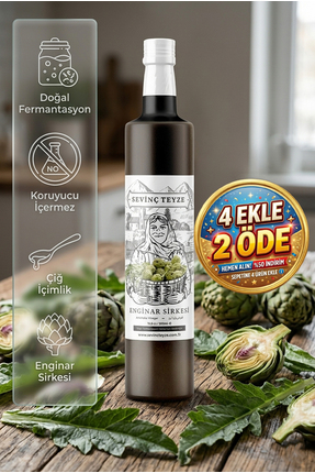 Organik Teyze Sevinç Teyze Doğal Fermantasyon Enginar Sirkesi, Artichoke Vine...