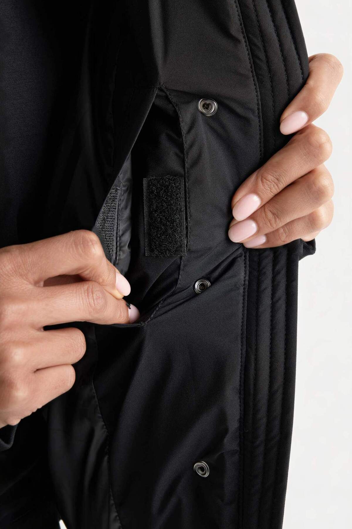 Defacto  DeFactoFit Şişme Mont Su İtici Dik Yaka Fermuarlı Çıtçıtlı Cepli Puffer A1550AX24WN - Görsel 5