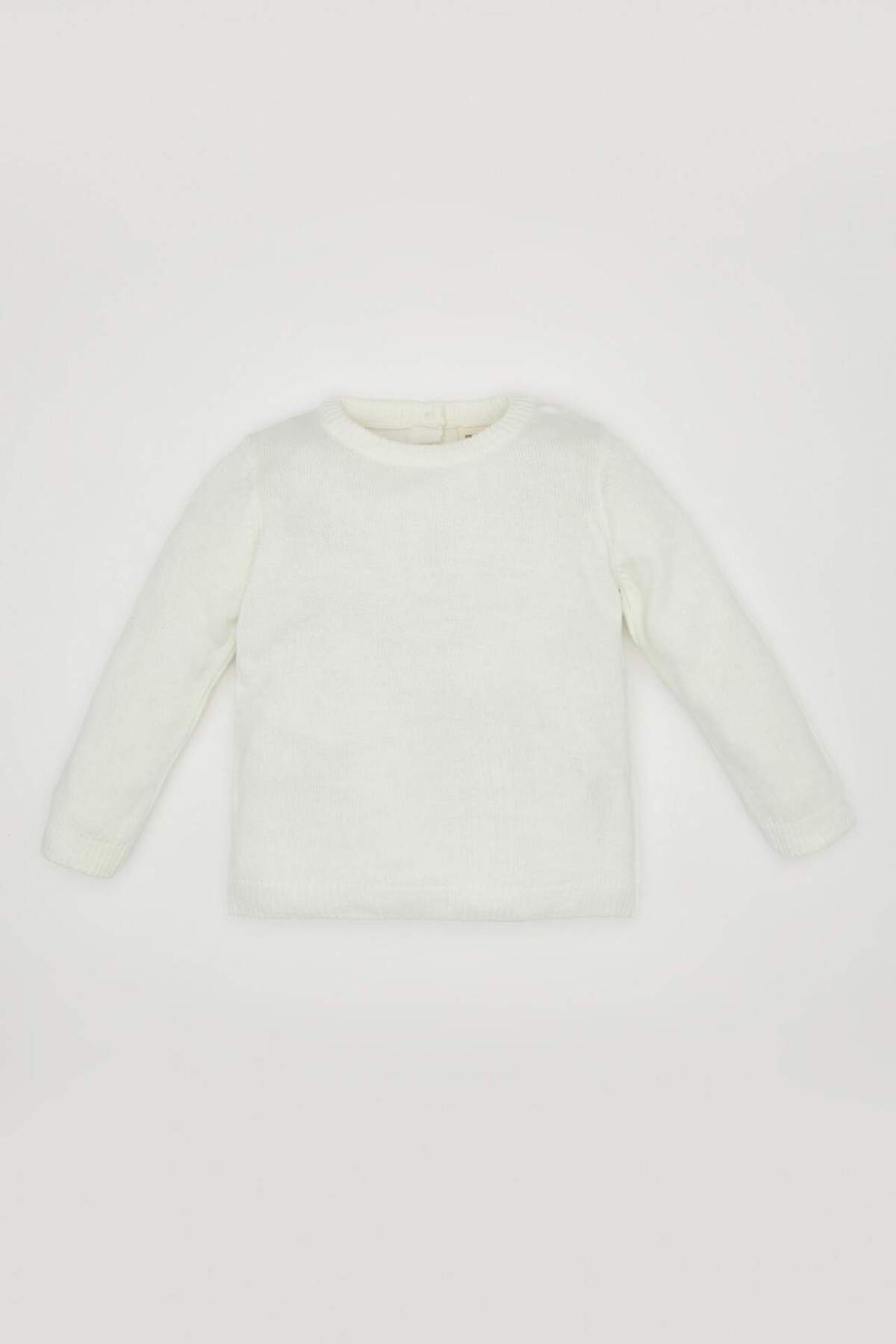 Defacto Bisiklet Yaka Triko Kazak Kız Bebek X8187A224AU fotoğrafı 4 (önizleme)