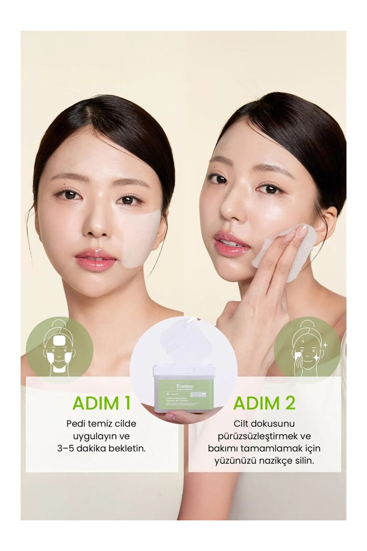 Çay Ağacı Siyah Nokta Karşıtı Tonik Pedi 12 Adet Sebum Kontrol Yatıştırıcı Cilt Bakım Pedi — DERMAL/PAD/012 — تصویر 5 از 7