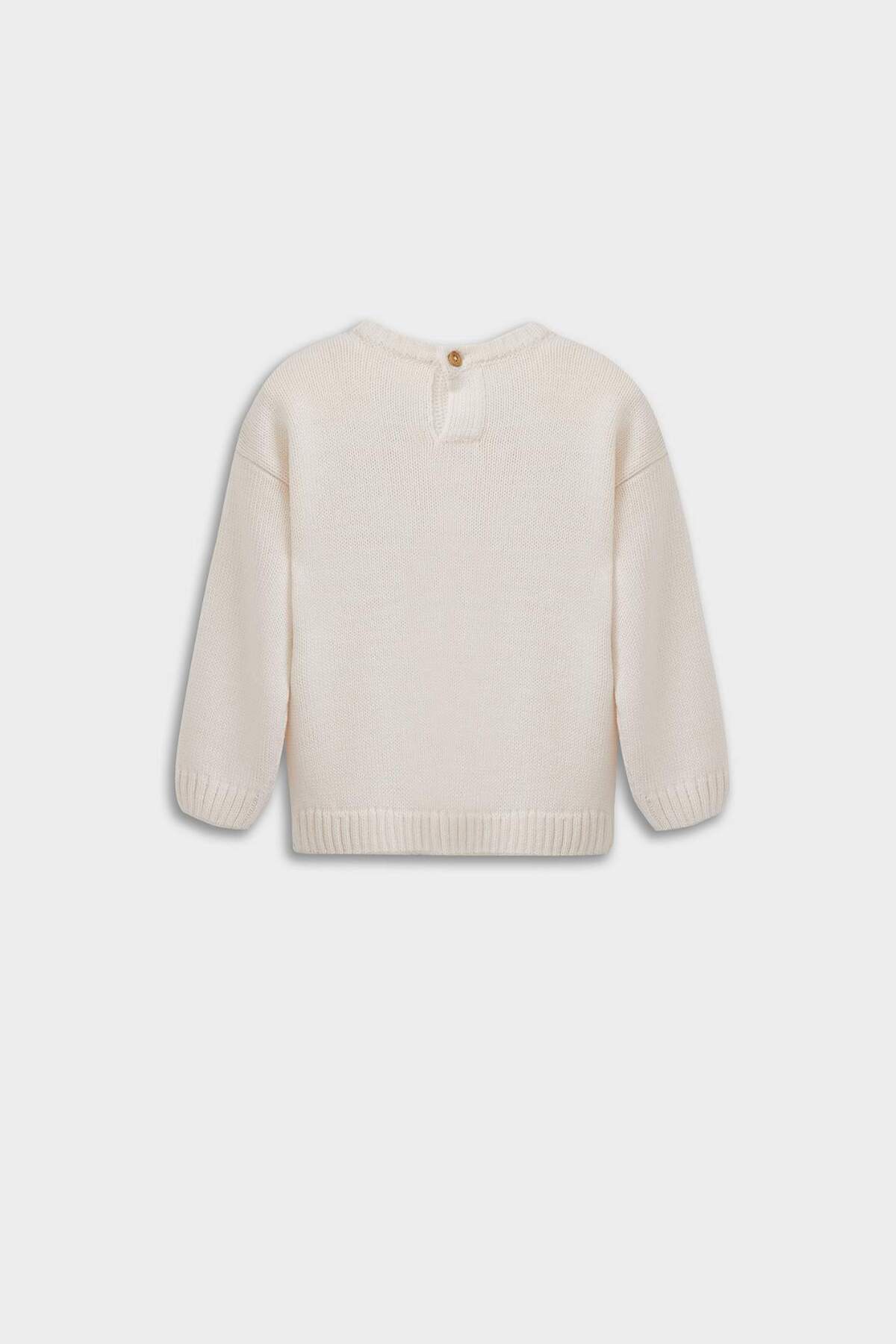 Defacto Erkek Bebek Bisiklet Yaka Baskılı Triko Kazak A3851A524AU fotoğrafı 3 (önizleme)