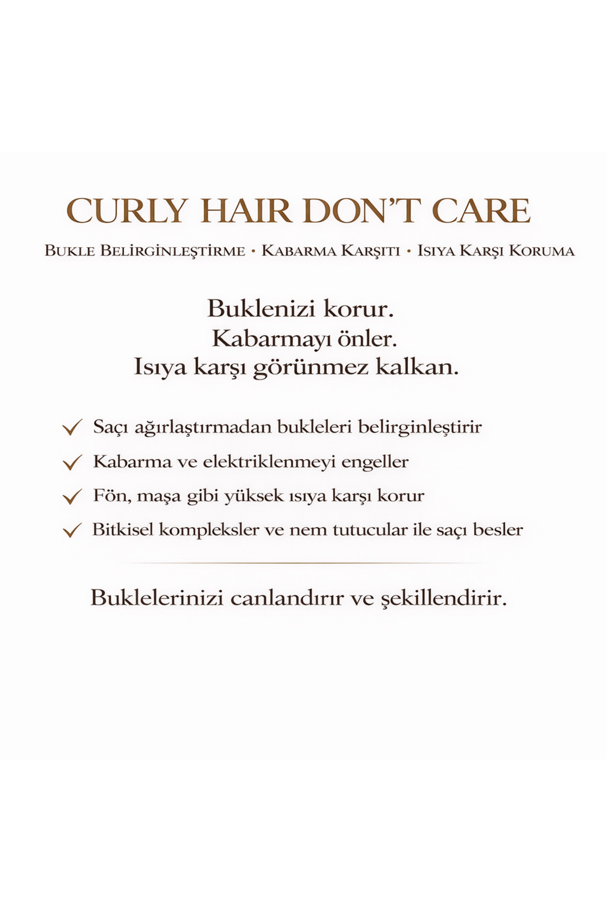 CURLY HAIR DON'T CARE BUKLE BELİRGİNLEŞTİRİCİ — MT-CRLY-100 — تصویر 4 از 5