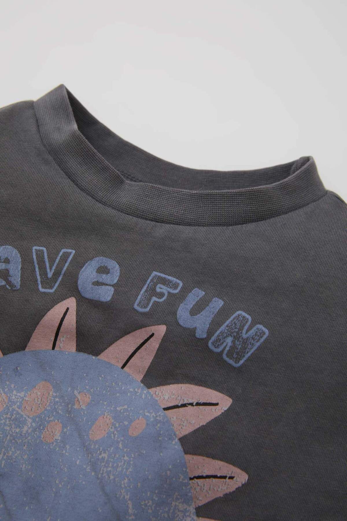 Defacto Erkek Bebek 2li Takım Dinozor Baskılı Penye Kısa Kollu Tişört Beli Lastikli Şort C5921A524SM fotoğrafı 3 (önizleme)