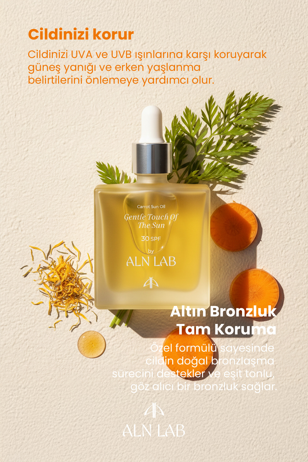 Sun Oil SPF 30 Havuç Tohumu Yağlı Bronzlaştırıcı Koruyucu Güneş Yağı 50 ml — 8684308445743 — تصویر 4 از 5