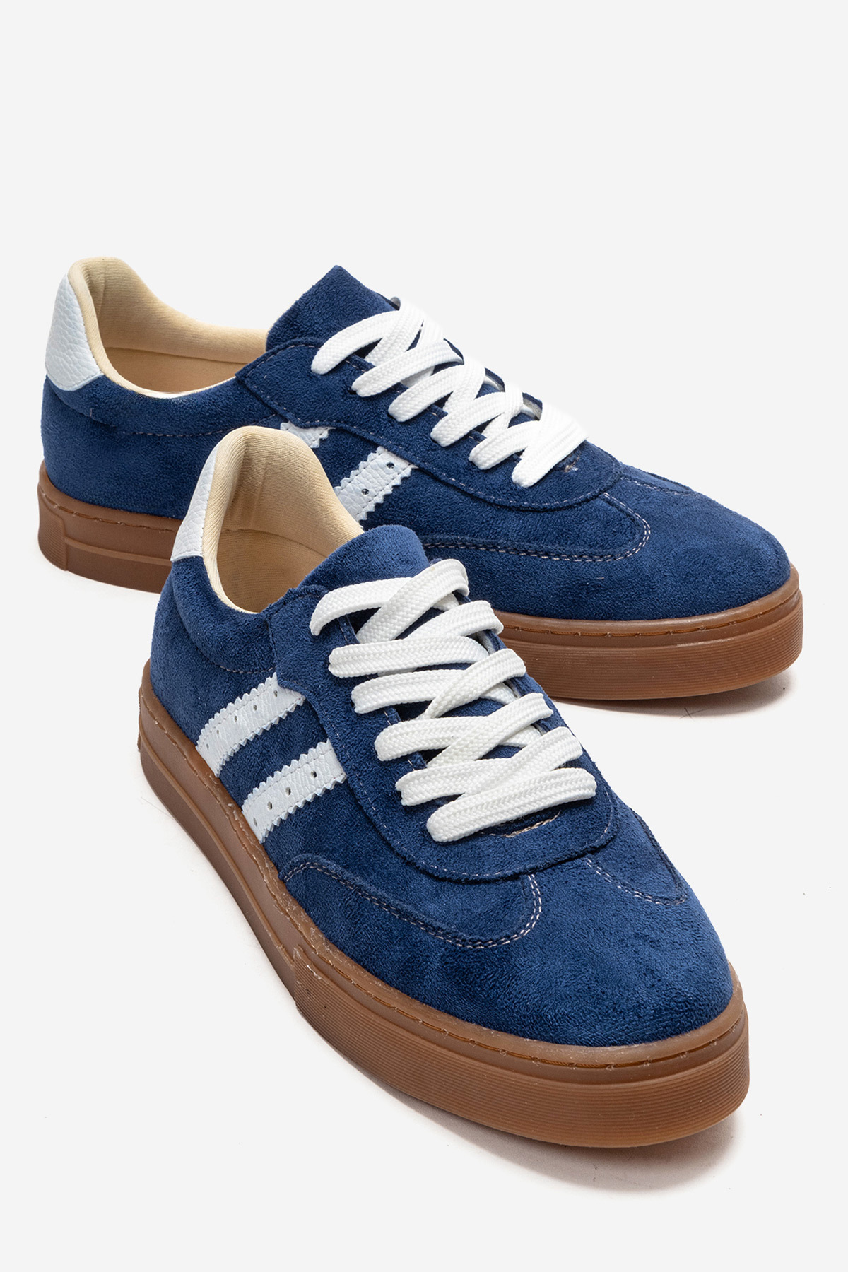 Navy Blue Suede Women's Comfortable City Sneaker for All Day