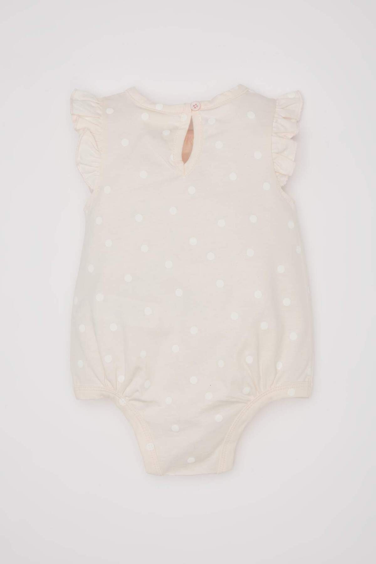 Defacto Kız Bebek Yeni Doğan Bisiklet Yaka Puantiye Penye Kısa Kollu Çıtçıtlı Body C4391A524SM fotoğrafı 5 (önizleme)