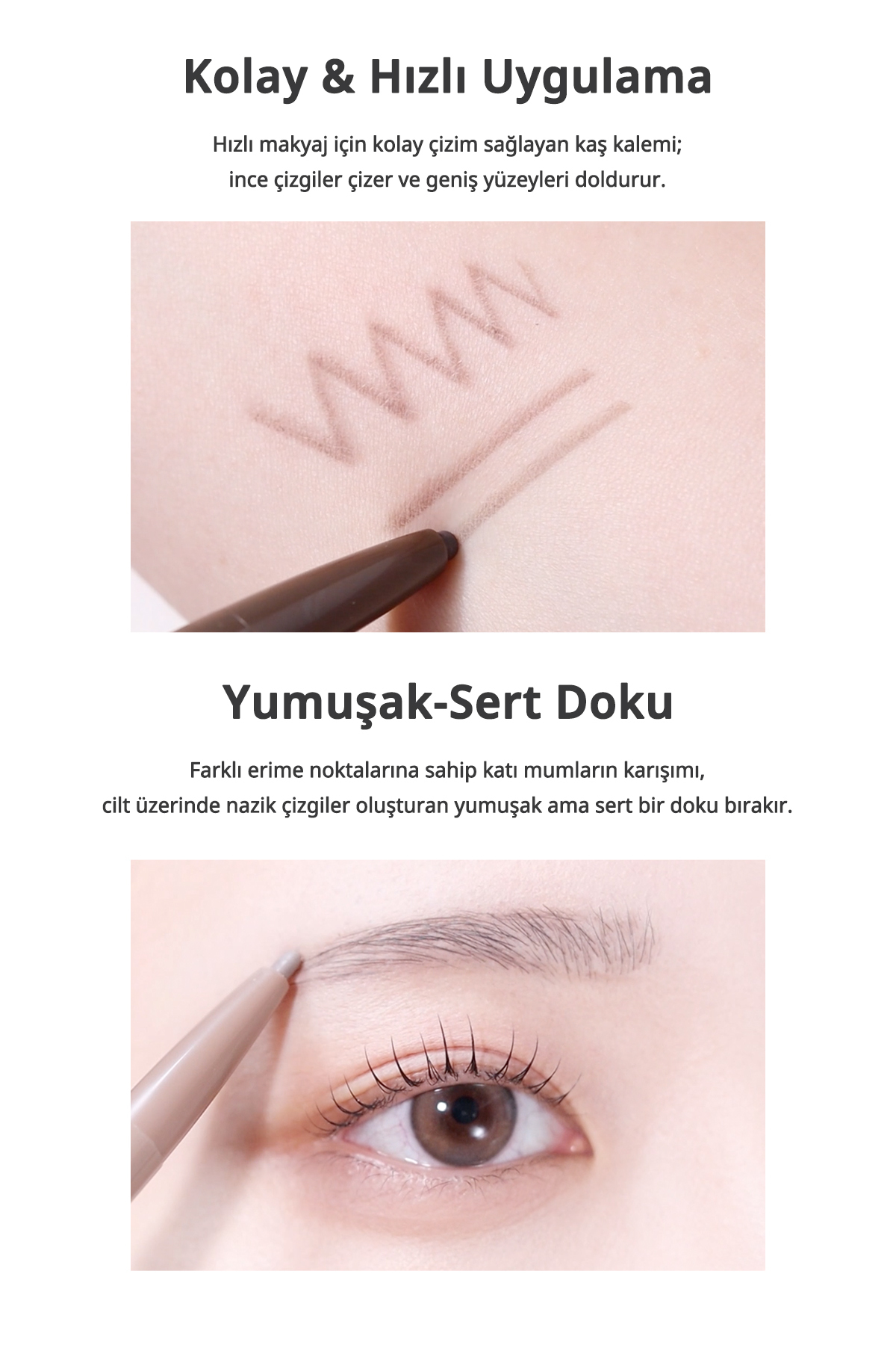 Doğal Görünüm Sunan Asansörlü Kaş Kalemi PERIPERA Speedy Eyebrow Auto Pencil (01 Black Brown) — مشکی 6235 — تصویر 6 از 9