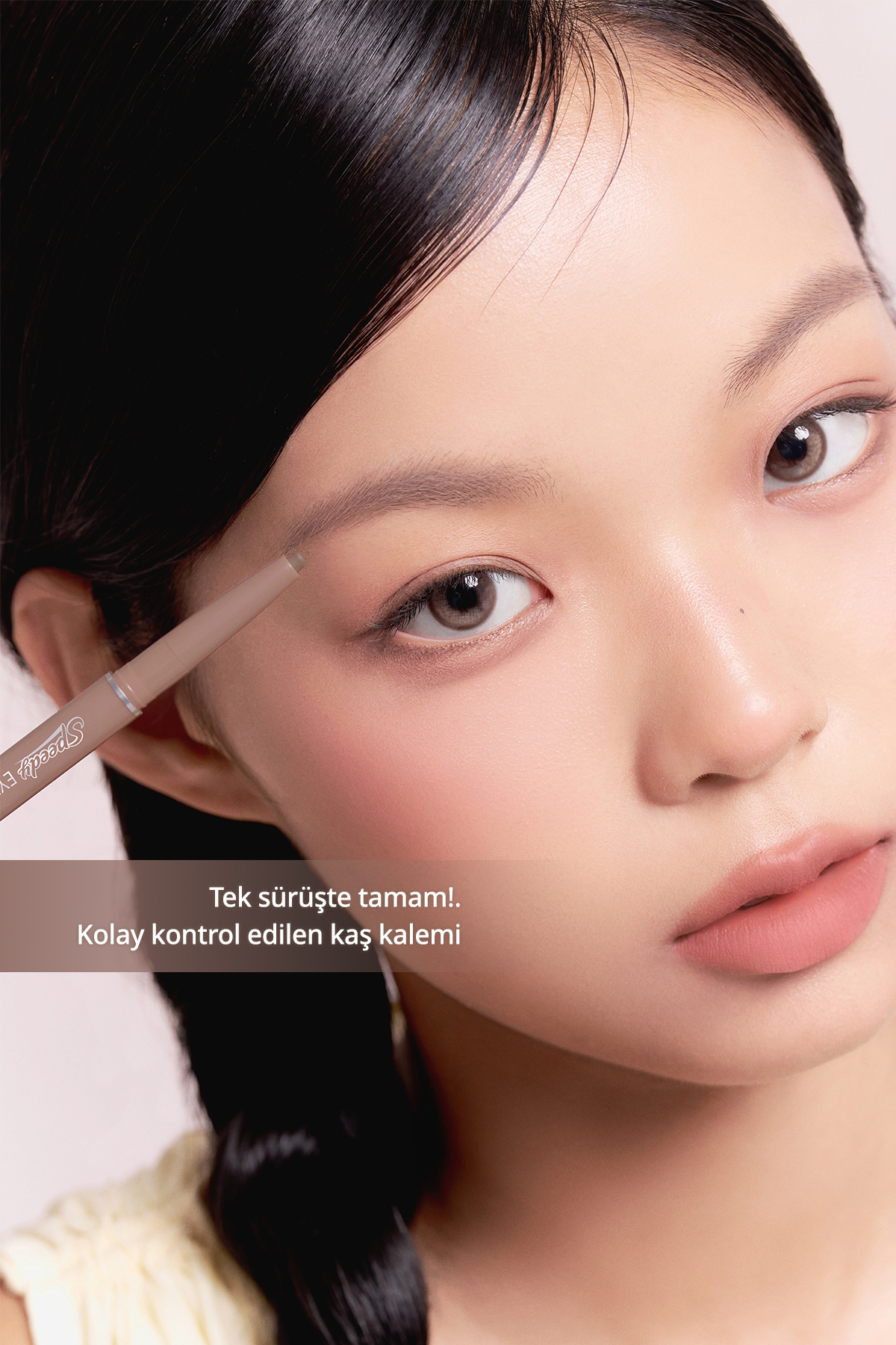 Doğal Görünüm Sunan Asansörlü Kaş Kalemi PERIPERA Speedy Eyebrow Auto Pencil (02 Gray Brown) — قهوه‌ای 6235 — تصویر 7 از 9