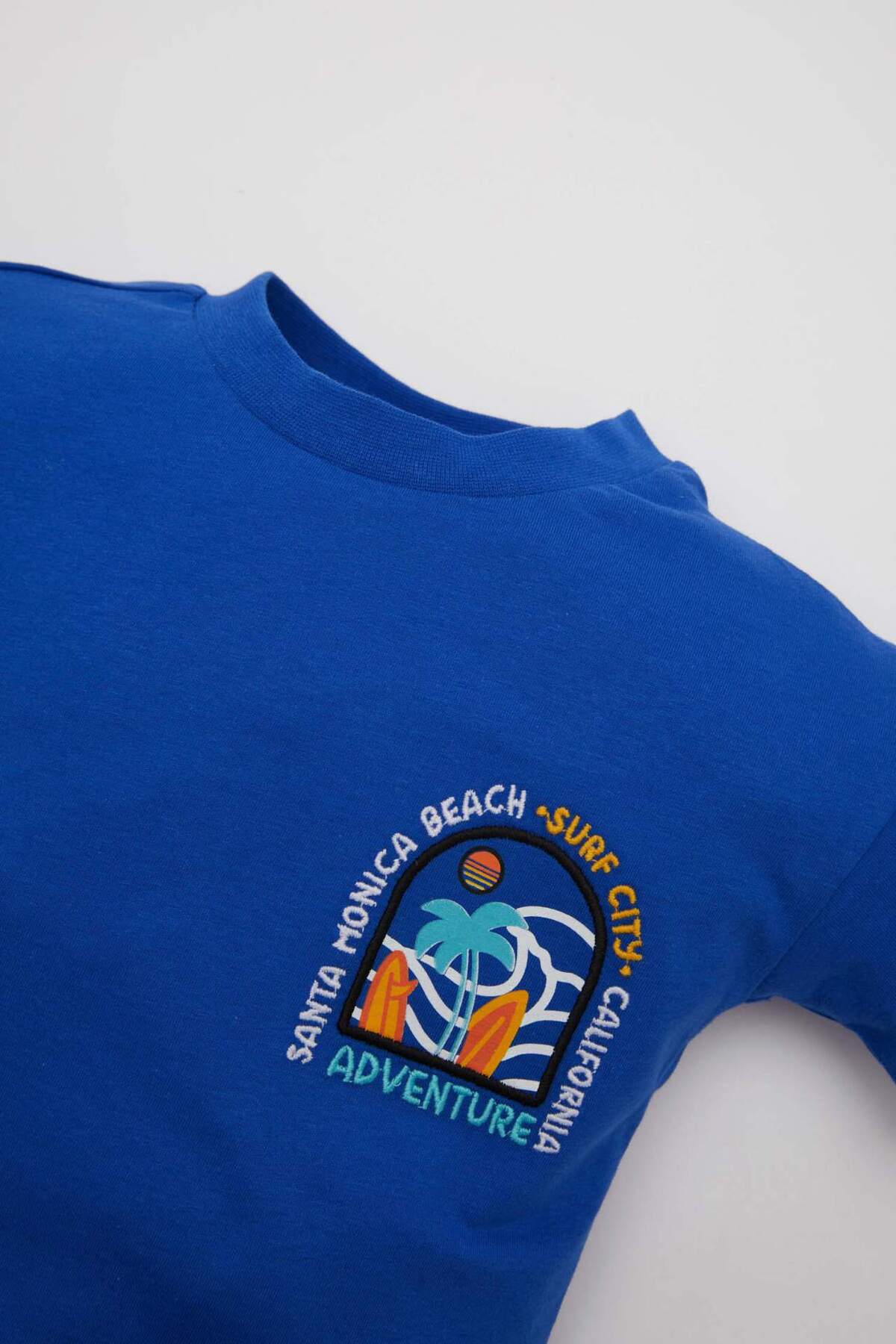 Defacto Erkek Bebek 2li Takım Bisiklet Yaka Baskılı Penye Kısa Kollu Tişört Şort C5918A524SM fotoğrafı 3 (önizleme)