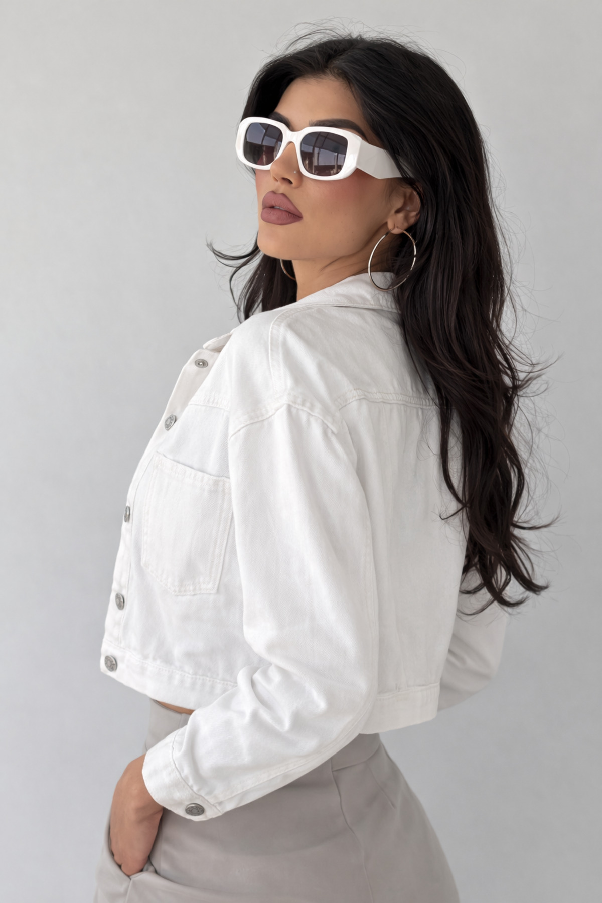 ÇEÇİM  KADIN KOT DENİM CEKET HYN-58080 - Görsel 3