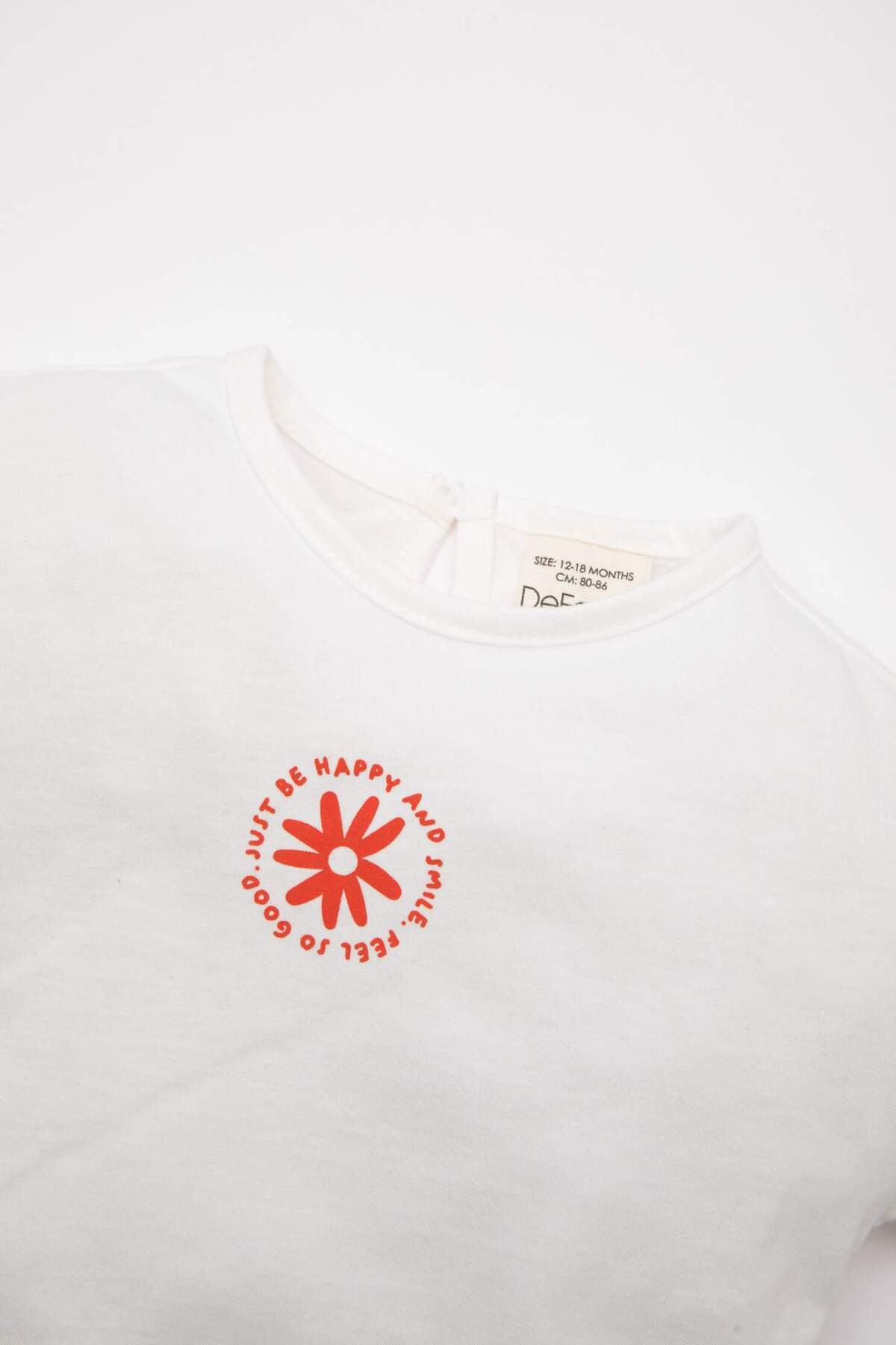 Defacto Kız Bebek 2li Takım Bisiklet Yaka Baskılı Kısa Kollu Tişört Şort Z9307A224SM fotoğrafı 3 (önizleme)