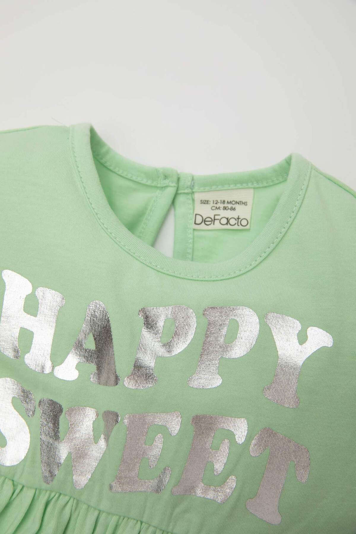 Defacto Kız Bebek Baskılı Kısa Kollu Elbise D0487A524HS fotoğrafı 2 (önizleme)