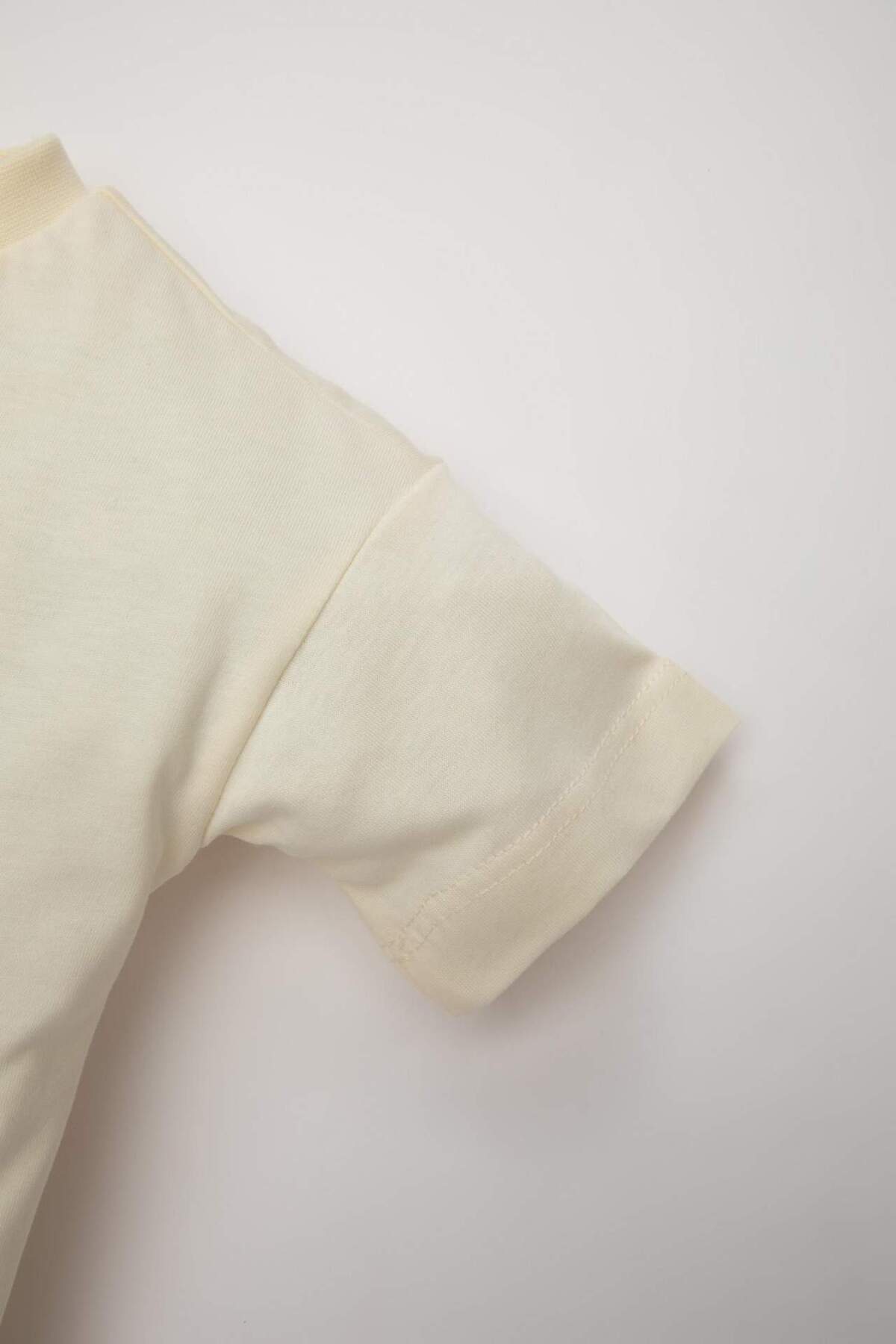 Defacto Erkek Bebek 2li Takım Palmiye Desenli Kısa Kollu Tişört Şort C9209A524SM fotoğrafı 7 (önizleme)