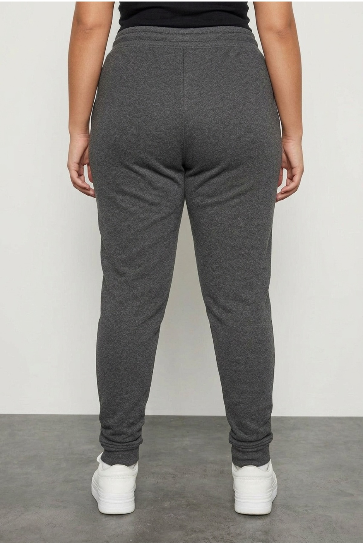 Stil Diva  Büyük Beden Beli Ve Paçası Lastikli Dar Paça Jogger Eşofman Altı 302755 - Görsel 5