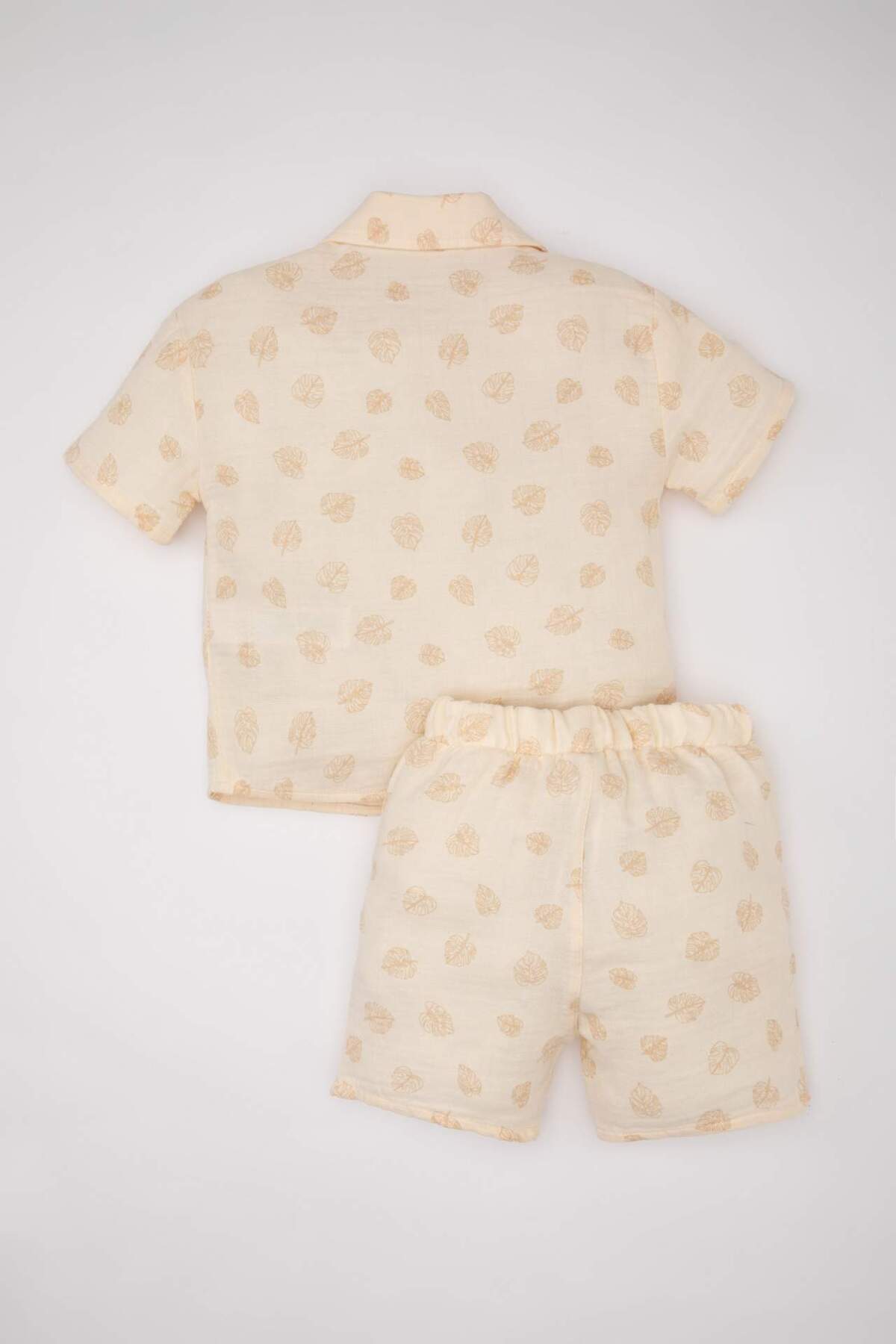 Defacto Erkek Bebek 2li Takım Müslin Desenli Kısa Kollu Gömlek Şort C5251A524SM fotoğrafı 5 (önizleme)