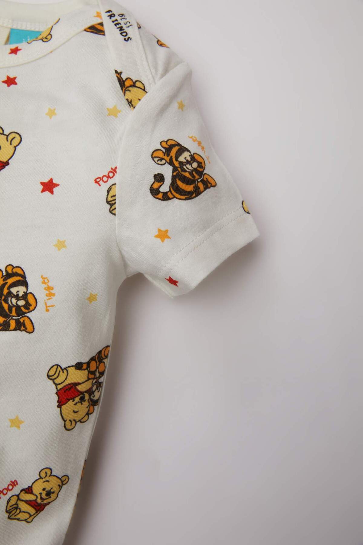 Defacto Erkek Bebek Yeni Doğan Disney Winnie The Pooh Penye Kısa Kollu Tulum C2751A524SM fotoğrafı 3 (önizleme)