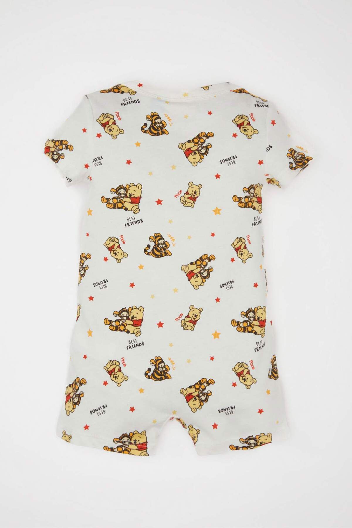 Defacto Erkek Bebek Yeni Doğan Disney Winnie The Pooh Penye Kısa Kollu Tulum C2751A524SM fotoğrafı 5 (önizleme)